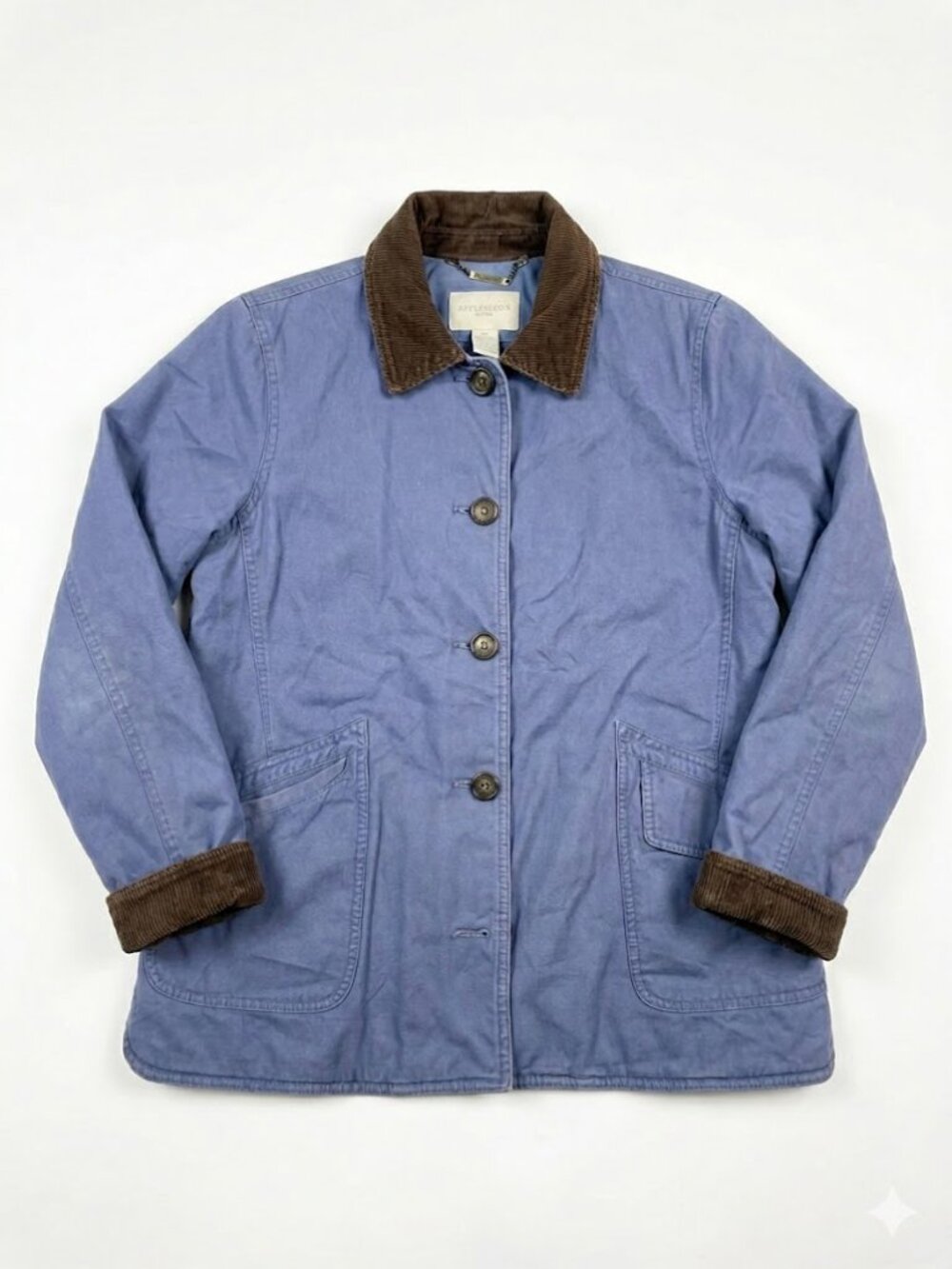 Appleseed's Petites Periwinkle Blue Quilted Barn Jacket PM